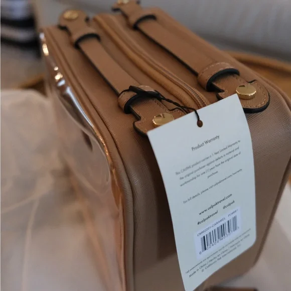 Calpak Medium Cosmetics Case in Caramel - Picture 4 of 9